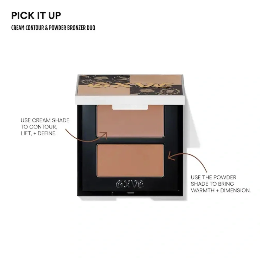 Smokin’ GXVE Pick It Up Cream Contour & Powder Bronzer Duo Medium Brand New